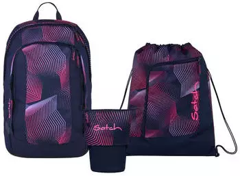 Satch Air Set mit Turnbeutel und Pencil Slider Seismic Pink