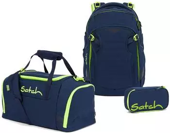 Satch Match Set mit Sporttasche und Schlamperm&auml;ppchen Toxic Yellow