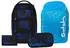 Satch Pack Set mit Schlampermäppchen, Regenhülle und Geldbörse Seismic Blue