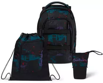 Satch Pack Set mit Turnbeutel und Pencil Slider Night Vision