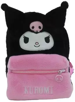 CyP Brands Kuromi Pl&uuml;sch-Rucksack 30cm, schwarz, Kinder (MC37-102HK)