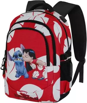 Disney Lilo and Stitch Kiss-PLUS Running Rucksack blau/rot/wei&szlig; (06575)