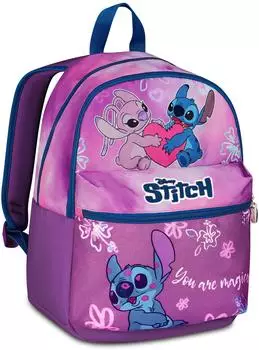 Seven Stitch Schulrucksack lila, 2 Fächer, Flaschenhalter-Tasche (20H302602-383)