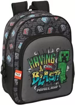 Safta Minecraft Graffiti Kinderrucksack, trolleyadaptierbar, 10l (M185)