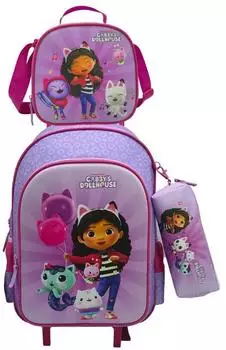Gabby&lsquo;s Dollhouse Gabby Set Trolley-Rucksack 11l, 3-teilig, rosa, Kinder (MLP33-02GB)