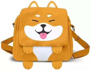 Karactermania Shiba Kawaii Rucksack/Umhängetasche, gelb, 24x22cm (09188)