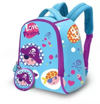 Kids Licensing Love Pirates Rucksack + Geldb&ouml;rse, Neopren, 25cm, Kinder