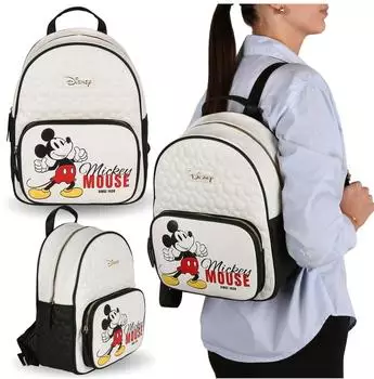 Sarcia.eu Mickey Mouse Rucksack Kunstleder, Damen, 23x10x32cm