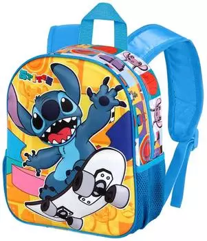 Disney Lilo & Stitch kleiner 3D-Rucksack, Skater, gelb (07028)