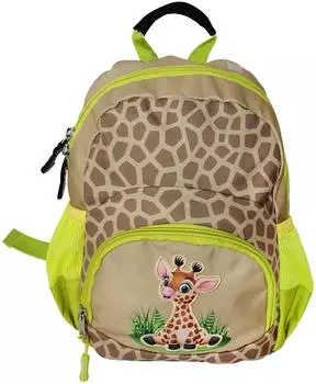 Donau Kinderrucksack Mini Giraffe, Kunstfaser, braun/gelb (7291100-30)