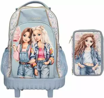 Depesche TOPModel Schul-Set Trolley Festival Fun, hellblau, 2-tlg