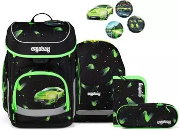 ergobag Cubo Set Übärholspur, 5-teilig, schwarz/grün (01510-A0280-10)