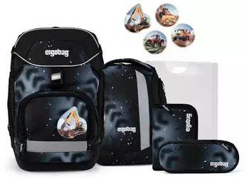 ergobag Pack FundBärment Schulranzen-Set 6-teilig, grau/dunkelgrau (01298-A0292-10)