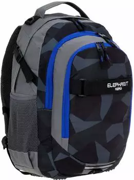 Elephant Hero Signature School Backpack Cyber Camo Blue