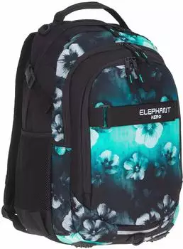 Elephant Hero Signature School Backpack Flower Turquoise History