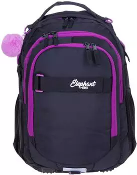 Elephant Hero Signature School Backpack Tiff Purple