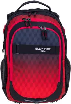 Elephant Hero Signature School Backpack Red Cube