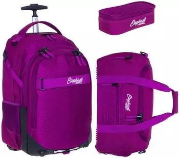 Elephant Hero Signature Schultrolley mit Sporttasche und Schlamperm&auml;ppchen Wild Berry