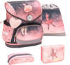 Belmil Compact ergonomisches Schulranzen-Set 4-teilig - Ballerina Black Pink...
