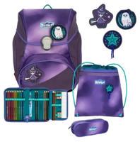 Scout Schulranzen-Set 4-teilig Alpha Exklusiv Superflash Purple Magic