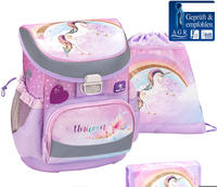 Belmil Schulranzen Set MINI FIT 4tlg. f&uuml;r kleinere Kinder Rainbow Unicorn (Motiv: