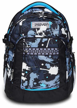 Seven Updown Twice School Backpack - Hue Stains blue