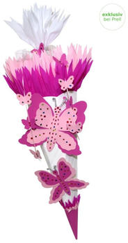 Prell Bastelset Schmetterling 100cm rosa/weiß