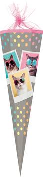Nestler Schultüte Cool Cats 6-eckig 85 cm
