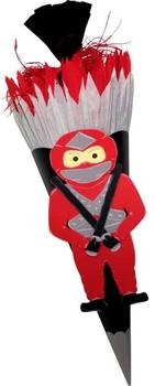 Prell Schultüte Bastelset Ninja rot 100cm