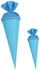 Itenga Bastelschultüte Set 70cm und Geschwister 35cm mit Filzverschluss hellblau