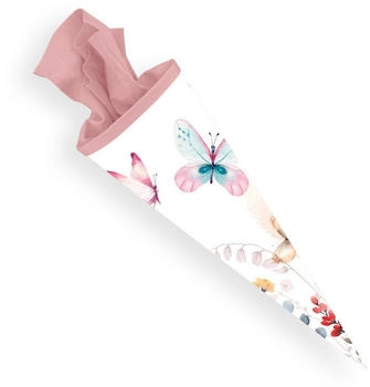 Itenga Schultüte Schmetterling mit Filzverschluss rund 70cm