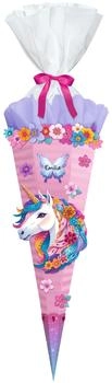Ursus Diamond Painting Schultüten-Bastelset Easy Line "Fancy Unicorn" Rosa 6-eckig (1004 00 01)