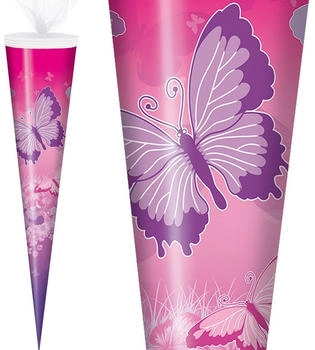Stylex Schultüte, rund, 70 cm Schmetterling
