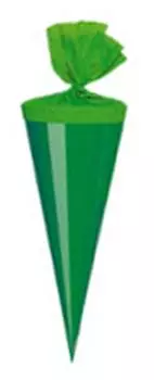 Livepac Office Bastel Schultüte 35cm rund glanzlackiert dunkelgrün