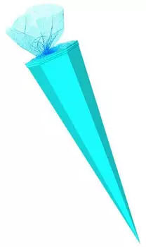 Livepac Office Bastel Schultüte 85cm eckig hellblau