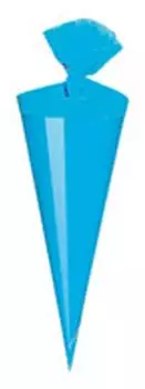 Livepac Office Bastel Schultüte 35cm rund glanzlackiert hellblau