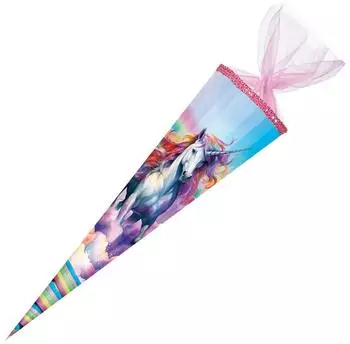 Nestler Schultüte Sweet Unicorn Glitzer 85cm mit Textilborte