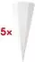 Folia Schultüten-Zuschnitt 6-eckig 68cm weiß, 5 Stück (92500)