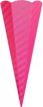 Folia Schultüten-Zuschnitt 3D-Wellpappe, 6-eckig, pink, 5 Stück (92023)