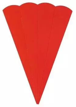 Folia Schultüte Rohling 68cm, 6-eckig, rot, 5 Stück (92520)