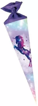 Nestler Schultüte Galaxy Unicorn rund mit Filzverschluss 70cm
