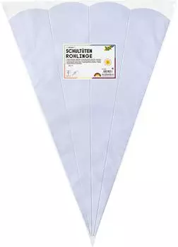 Folia Schult&uuml;ten-Zuschnitt 6-eckig 68cm hellblau, 5 St&uuml;ck (92530)