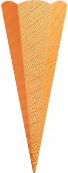 Folia Schultüten-Zuschnitt 3D-Wellpappe, 6-eckig, orange, 5 Stück (92040)