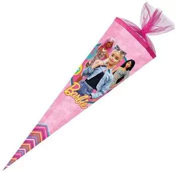 Nestler Schultüte Barbie Casual Chic 85cm mit Tüllverschluss
