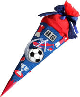 "ROTH Schult&uuml;ten-Bastelset "Soccer rot/blau", 6-eckig, 680 mm"