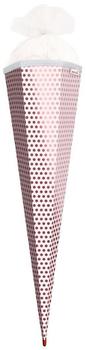 ROTH Bastelschultüte, 850 mm, rosa - Punkte