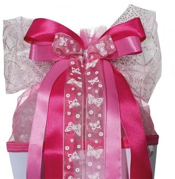ROTH LED-Schultütenschleife "Pink Glamour" rosa/weiß