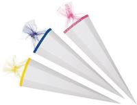 Schult&uuml;te Rohlinge eckig wei&szlig;, 70 cm, mit Verschluss, 1 - St&uuml;ck Zuckert&uuml;te