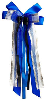 Nestler Schleife Blau / Silber 23 x 50cm für Zuckertüte (10231382)
