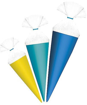 ROTH Schultüte zum Anhängen Uni Jungen farbig 3er Set 10-15cm rund (671509)